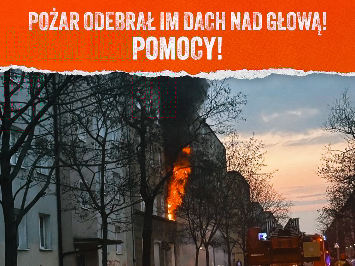 Pożar przy ul. Chociszewskiego w Poznaniu❗️ Razem przywróćmy im dom! - zdjęcie główne