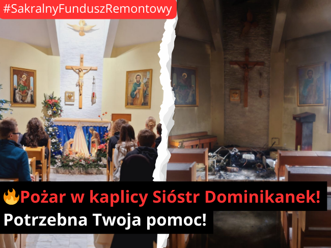 🔥 Pomóż Siostrom Dominikankom z Poznania po pożarze kaplicy! - main photo