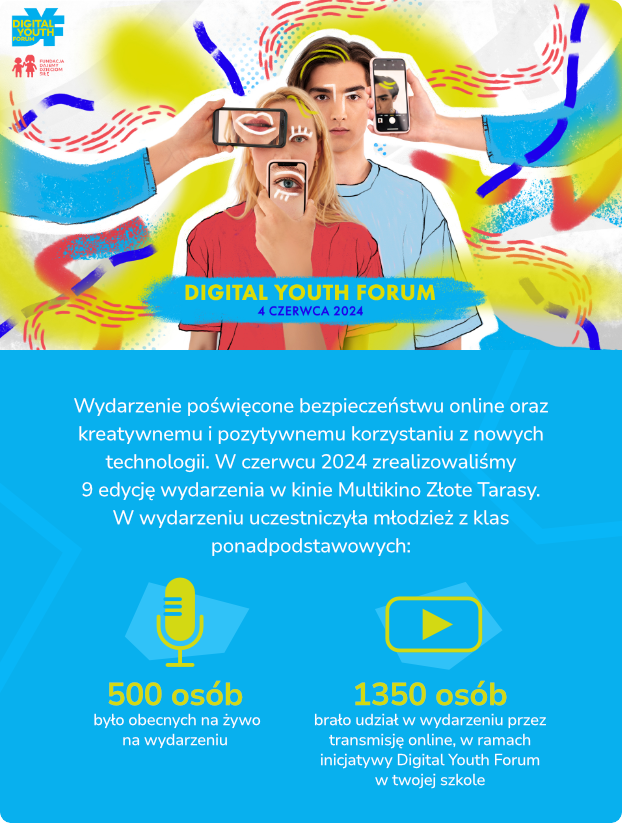 Razem chrońmy dzieci oraz młodzież przed zagrożeniami w sieci.