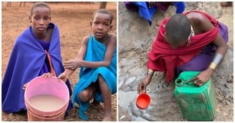 Społeczność masajska, żyjąca w wiosce Loltopez we wschodniej Afryce.