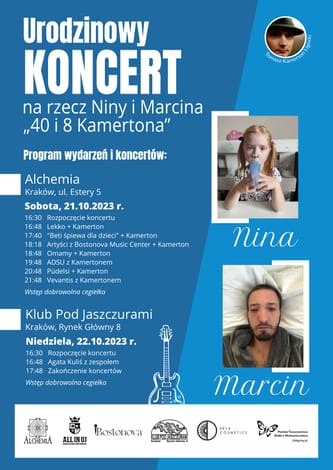 Urodzinowy koncert na rzecz Niny i Marcina „40 i 8 Kamertona"
