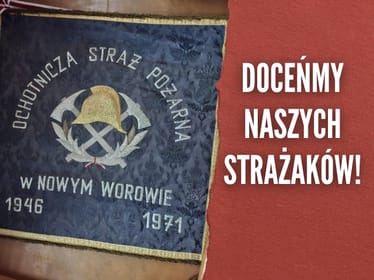 Sztandar dla OSP w Nowym Worowie na 80-lecie istnienia jednostki❗️ - zdjęcie główne