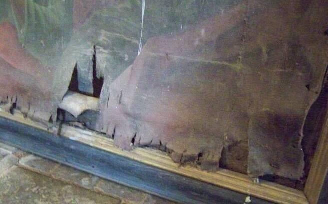 Konserwacja obrazu BICZOWANIE CHRYSTUSA z XVIII wieku.