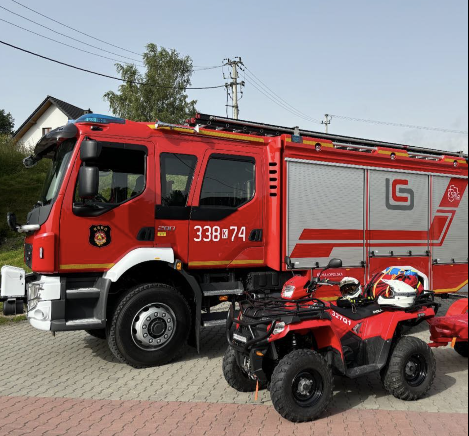 Ochotnicza Straż Pożarna w&nbsp;Białym Kościele - logo